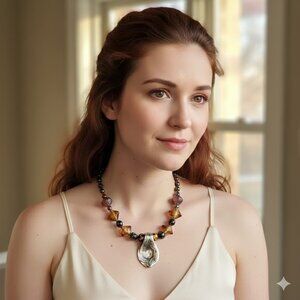 Multicolor Glass Beaded Necklace